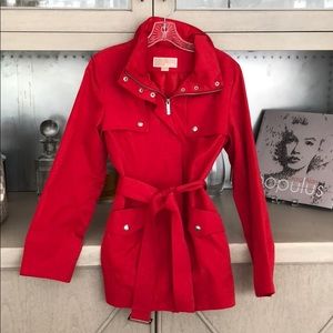 Michael Kors lightly worn red raincoat